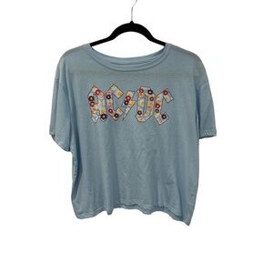 Women’s AC/DC light blue crop top Size XXL